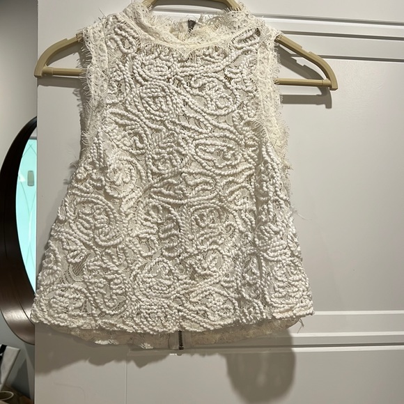 Zara lace, embroidered, sleeveless top, size small - Picture 1 of 2